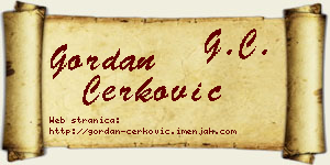Gordan Čerković vizit kartica